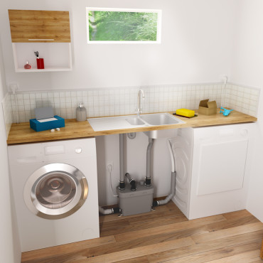 Einbau einer Küche oder eines Hauswirtschaftsraumes, anzuschließende Geräte  Waschmaschine