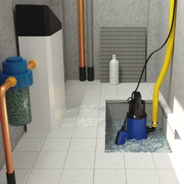 Une pompe de drainage de sous-sol
